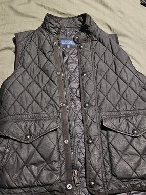 Polo by Ralph Lauren Black Diamond-Quilted Snap-Front Vest